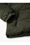 Puffer Jacket Hooded Printed Zipper Detailed Pocket - 6