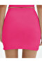 Pink Elastic Waist Tight Mini Skirt - 3