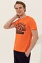 Men's Orange Crew Neck T-Shirt 50246127 -Vr051 - 3