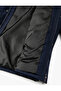 Inflatable Jacket Hooded Label Printed Pocket Detailed Zippered Snap Button - 6