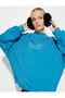 Stand Collar Sweatshirt Slogan Printed Comfortable Cut - 3