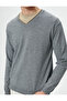 V-Neck Sweater Knitwear Slim Fit Long Sleeve - 5