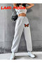 Black Women's Printed Jogger Sweatpants with Elastic Waist