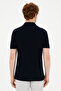 Men's Slim Fit Polo Neck Dark Navy Basic T-Shirt 50279573-Vr100 - 5