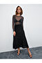 Melis Ağazat X Koton - Sequined Flared Midi Skirt