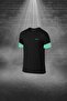 Plus Size Men's Black Dri-Fit Comfortable Pocket Crew Neck T-Shirt Shorts Two-Piece Bottom for Walking and Running - 2