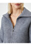 Knitwear Cardigan Double-Sided Zippered High Collar Camisole Ribbed - 5