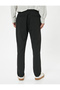 Fabric Trousers Chino Slim Fit Lace-Up Waist Folded Leg Pocket Detail - 4