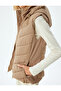 Inflatable Vest Hooded Quilted Zippered Pocket Comfortable Fit - 5