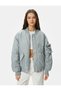 Bomber Jacket with Flap Pockets, Double Pockets, College Collar, Zipper Closure - 3