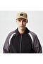 Men's Shirt Collar Color Blocked Black Coat - 4