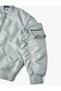 Bomber Jacket with Flap Pockets, Double Pockets, College Collar, Zipper Closure - 7