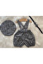 Gray Plaid Children's Suspender Shorts Salopet & Painter's Hat & Bow Tie Suit - Cake Popping - Birthday