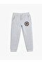 Jogger Sweatpants College Printed Tie-Waist Pockets Ribbed