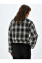 Buttoned Tweed Bomber Jacket with Flap Pocket Detail - 4