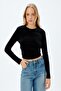 Women's Black T-Shirt 5Wak50037Ek - 3