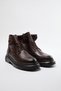 Brown Lace-Up Real Leather Men's Boots 
 Takaw25Bo00037 - 4