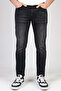 Men's Black Stonewashed Slim Fit Lycra Jean Jeans Trousers Hlthe001971 - 2