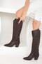 Braune Damenstiefel 19652 - 2