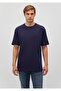 Navy Blue Printed T-shirt - Loose Fit 0612279 -84371 - 3