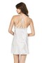 Ecru Satin Short Double Dressing Gown and Nightgown Set - 7625 - 3