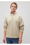 Beige Stand Collar Sweatshirt - 0S10016-70322