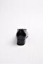 Beatrix Black Color Patent Leather Short Heeled Women's Shoes - 7