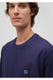 Pro Logo Printed Navy Blue T-Shirt Loose Fit / Comfortable Loose Cut 0612423-84371 - 5