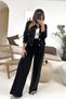 Black Velvet - Wide Leg Trousers