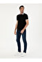 Black Slim Fit Polo Neck Mercerized T-Shirt 50284293-Vr046 - 4