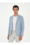 Light Blue Slim Fit Linen Blended Jacket 50284659 -Vr003