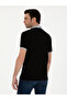 Black Slim Fit Polo Neck Mercerized T-Shirt 50284293-Vr046 - 5