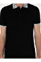 Black Slim Fit Polo Neck Mercerized T-Shirt 50284293-Vr046 - 6