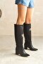 Women's Akel Below the Knee Stiefel - black-leather - 5