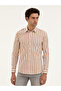 Brown Slim Fit Striped Shirt 50285448-VR029 - 3