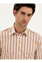 Brown Slim Fit Striped Shirt 50285448-VR029 - 2