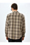 Brown Plaid Men's Adult Shirt 5Wam60121Hw - 4
