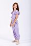 Crew Neck Paca Elastic Lilac Color Girls' Two-Piece Set - 3