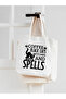 Spell Cat Coffee Thick Waterproof Cloth Tote Bag Canvas Shoulder Bag