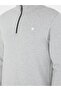 Gray Melange Regular Fit Cotton Blended Half Zipper Sweatshirt 50294015-Vr086 - 7