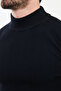 Striped Slim Fit Half Turtleneck Men's Knitwear Sweater Navy Blue - 11504.24K - 2