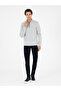 Gray Melange Regular Fit Cotton Blended Half Zipper Sweatshirt 50294015-Vr086 - 4