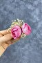 Pink Peony Floral Cipsolu Comb Hair Clip - 4