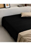 Manon Double 100% Cotton Ranforce Elasticless Sheet - Black