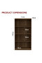 Wooden Storage Display Shelves 4-Tier Freestanding, Zabrano - 5