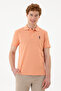 Men's Slim Fit Polo Neck Salmon Basic T-Shirt 50289344-Vr047