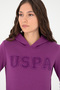 Women's Violet Basic Hooded Sweatshirt 50296931-Vr037 - 2
