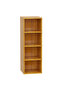 Wooden Storage Display Shelves 4-Tier Freestanding, Box Shelves, Light Walnut