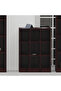Wooden Display Shelves with 9 Storage Compartment, Freestanding, Dark Walnut - 5