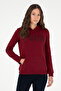 Women's Burgundy Basic Hooded Sweatshirt 50296931-Vr014